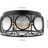 image:imageSAFAVIEH Lighting Collection Ander Black Flush Mount LED Bulbs Included