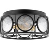 image:imageSAFAVIEH Lighting Collection Ander Black Flush Mount LED Bulbs Included