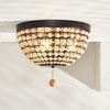 image:imageSAFAVIEH Lighting Collection Bolson Modern Boho BronzeNatural Flush Mount LED Bulbs Included
