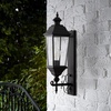 image:imageSAFAVIEH Lighting Collection Braden Black Metal Light Fixture Outdoor Wall Sconce LED Bulb Included