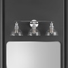 image:imageSAFAVIEH Lighting Collection Calyna BlackClear 3light Wall Sconce Light Fixture Ideal for Bathroom Entryway Vanity Foyer Hallway Living Room LED Bulbs IncludedChrome