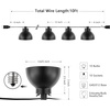 image:imageSAFAVIEH Lighting Collection Claudie Black 10Foot LED Outdoor String Lights