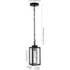 image:imageSAFAVIEH Lighting Collection Clemens Black Outdoor Pendant