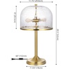 image:imageSAFAVIEH Lighting Collection Daye 21inch ClearBrass GlassMetal Table Lamp LED Bulb Included