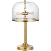 image:imageSAFAVIEH Lighting Collection Daye 21inch ClearBrass GlassMetal Table Lamp LED Bulb Included