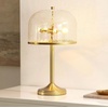 image:imageSAFAVIEH Lighting Collection Daye 21inch ClearBrass GlassMetal Table Lamp LED Bulb Included