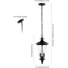 image:imageSAFAVIEH Lighting Collection Dowell Black 2Light Extendable Outdoor Pendant