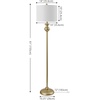 image:imageSAFAVIEH Lighting Collection Erlan Contemporary Gold 61inch Standing Floor Lamp LED Bulb IncludedGold