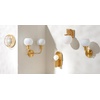 image:imageSAFAVIEH Lighting Collection Ganon Contemporary BrassOpal Orb Wall Sconce Set of 2BrassWhite