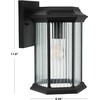 image:imageSAFAVIEH Lighting Collection Hylan Black Outdoor Sconce Set of 2 Light Fixture LED Bulbs Included