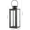 image:imageSAFAVIEH Lighting Collection Lorient Large BlackClear Glass Decorative Outdoor Lantern Set of 2