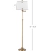 image:imageSAFAVIEH Lighting Collection Nadia Traditional Farmhouse Swivel Swing Arm Gold 64inch Adjustable Height Living Room Bedroom Home Office Standing Floor Lamp LED Bulb Included