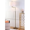image:imageSAFAVIEH Lighting Collection Nadia Traditional Farmhouse Swivel Swing Arm Gold 64inch Adjustable Height Living Room Bedroom Home Office Standing Floor Lamp LED Bulb Included