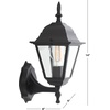 image:imageSAFAVIEH Lighting Collection Rhion Black Outdoor Wall Sconce Set of 2 Light Fixture LED Bulbs Included
