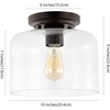 image:imageSAFAVIEH Lighting Collection Rianne Farmhouse Black Flush Mount LED Bulb Included