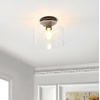 image:imageSAFAVIEH Lighting Collection Rianne Farmhouse Black Flush Mount LED Bulb Included