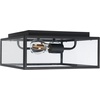 image:imageSAFAVIEH Lighting Collection Rinnah Black 2Light Outdoor Flush Mount LED Bulbs Included