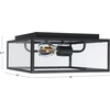 image:imageSAFAVIEH Lighting Collection Rinnah Black 2Light Outdoor Flush Mount LED Bulbs Included