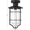 image:imageSAFAVIEH Lighting Collection Rueda Bronze Outdoor Flush Mount LED Bulb Included