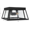 image:imageSAFAVIEH Lighting Collection Rydler Black 2Light Outdoor Flush Mount LED Bulbs Included