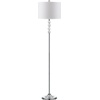 image:imageSAFAVIEH Lighting Collection Vendome Clear Crystal Chrome 60inch Living Room Bedroom Home Office Standing Floor Lamp LED Bulb Included