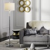 image:imageSAFAVIEH Lighting Collection Vendome Clear Crystal Chrome 60inch Living Room Bedroom Home Office Standing Floor Lamp LED Bulb Included