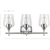image:imageSAFAVIEH SCN4057A Eagan 3Light Nickel and Brass 11inch LED Bulbs Included Wall Sconce