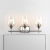 image:imageSAFAVIEH SCN4057A Eagan 3Light Nickel and Brass 11inch LED Bulbs Included Wall Sconce