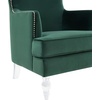 image:imageSafavieh Couture Geode Modern Light Silver Wingback ChairForest Green
