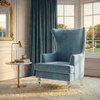 image:imageSafavieh Couture Geode Modern Light Silver Wingback ChairLight Blue