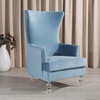 image:imageSafavieh Couture Geode Modern Light Silver Wingback ChairLight Blue