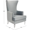 image:imageSafavieh Couture Geode Modern Light Silver Wingback ChairLight Silver
