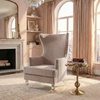 image:imageSafavieh Couture Geode Modern Light Silver Wingback ChairPale Taupe