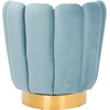 image:imageSafavieh Couture Home Arrow Glam Light Blue Velvet Scallop Tufted Swivel ChairLight Blue