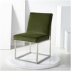 image:imageSafavieh Home Collection Jenette Hemingway Black Velvet Side ChairForest GreenSilver