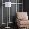 image:imageSafavieh Home Collection Melrose White and Wood Finish Floor Lamp
