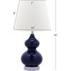 image:imageSafavieh Kids Lighting Collection Eva Navy Double Gourd 19inch Bedroom Living Room Home Office Desk Nightstand Table Lamp LED Bulb IncludedNavy