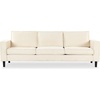 image:imageSAFAVIEH Couture Collection  Kalyna 35 Seater Sofa  Light Grey Modern Upholstered Polyester Fabric Couch with Square Arms amp Tapered Legs SFA2007CCreme