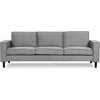 image:imageSAFAVIEH Couture Collection  Kalyna 35 Seater Sofa  Light Grey Modern Upholstered Polyester Fabric Couch with Square Arms amp Tapered Legs SFA2007CGrey