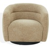 image:imageSAFAVIEH Couture Collection  Kellybryn Olive Green Chenille Swivel Accent Chair Fully Assembled Upholstered Lounge Chair SFV4883CLight Brown