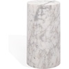 image:imageSAFAVIEH Couture Collection  Leah Bryanna White Marble Accent Table Round Drink Table Sculptural Pedestal Design SFV9750AWhite