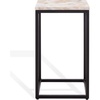 image:imageSAFAVIEH Couture Collection  Macklyn Square Light Brown Marble Top Accent Table Black Metal Frame Design Fully Assembled SFV5768ALight BrownBlack