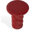 image:imageSAFAVIEH Couture Collection  Noelly Red Concrete Accent Table Contemporary Swirl Pedestal Side Table High Gloss Finish Fully Assembled SFV2621DRed