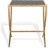 image:imageSAFAVIEH Couture Collection Debbie Brass Base amp Black Marble Top Rectangular Accent Table Fully AssembledBrassBlack