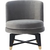 image:imageSAFAVIEH Couture Collection Trinity Charcoal Grey Velvet Swivel Accent Chair