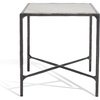 image:imageSAFAVIEH Couture Home Collection Jessa Brass MetalTempered Glass Top Square End Table Fully AssembledBlackWhite