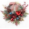image:imageSAFAVIEH Home Collection 28inch Decorative Artificial Magnolia Oval Wreath with Ornaments amp Bow Fully Assembled