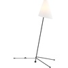 image:imageSAFAVIEH Lighting Collection  Norrie Black Metal Floor Lamp 63Inch Tall Modern Standing Lamp with Fabric Shade amp Foot Switch FLL4143ABlack