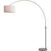 image:imageSAFAVIEH Lighting Collection Ascella Contemporary Modern Farmhouse Nickel 86inch Living Room Bedroom Home Office Arc Floor Lamp LED Bulb Included