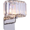 image:imageSAFAVIEH Lighting Collection Athena Art Deco Glam Nickel Clear 11inch High Bedroom Bathroom Vanity Hallway Foyer Living Room Wall Sconce Set of 2 LED Bulbs Included